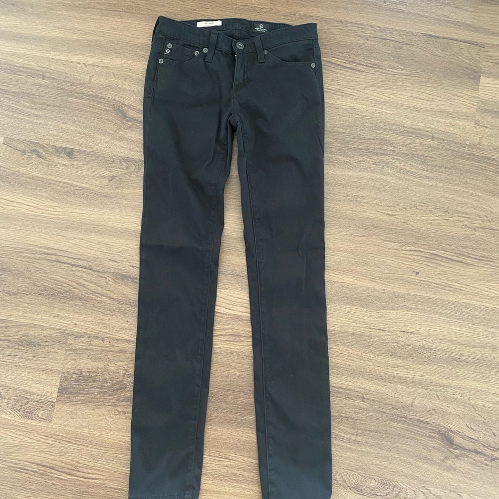 AG The Stilt Cigarette Jean in Black Size 24R.
